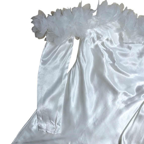 For Love & Lemons White Satin Mila Mini Dress Womens S - Picture 3 of 8